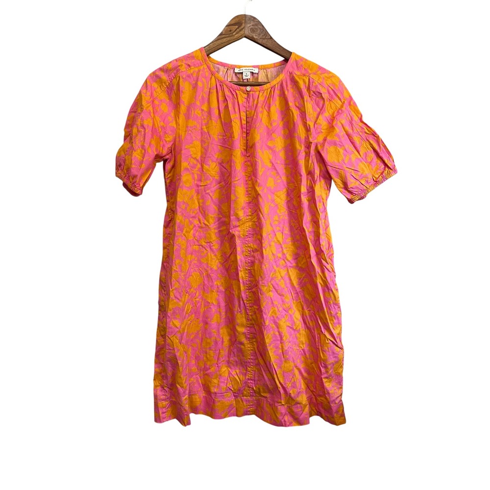 Free Assembly‎ Dress Size S Pink Orange Floral Print Casual Short Sleeve